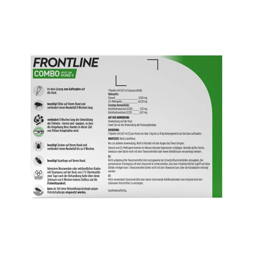 Frontline Combo Gegen Zecken, Flöhe (Flöhe, Eier, Larven, Puppen) Bei Hunden 4 Frontline Combo Gegen Zecken, Flöhe (Flöhe, Eier, Larven, Puppen) Bei Hunden - Image 4