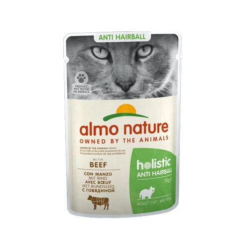 Almo Nature Cat Anti-Hairball Katzenfutter - Frischebeutel - Rind 1 Almo Nature Cat Anti-Hairball Katzenfutter - Frischebeutel - Rind