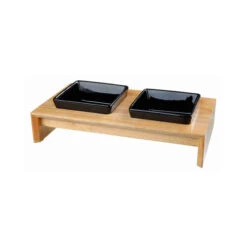 Trixie Napf-Set - Keramik/Holz -Heimtierbedarf Angebote trixie voer waterbak set keramiek hout 178711 0500 none